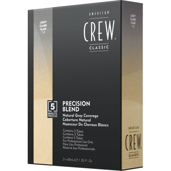 American Crew Precision Blend, Tönung, Light 7-8, 3 x 40 ml
