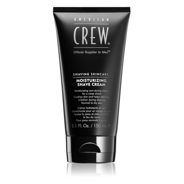 American Crew Shave & Beard Moisturizing Shave Cream, Feuchtigkeitsspendende Rasiercreme für normale und trockene Haut, 150 ml