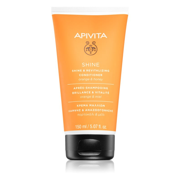 Apivita Holistic Hair Care Orange & Honey, revitalisierender Conditioner, um müden Haar seine Strahlkraft zurückzugeben, 150 ml