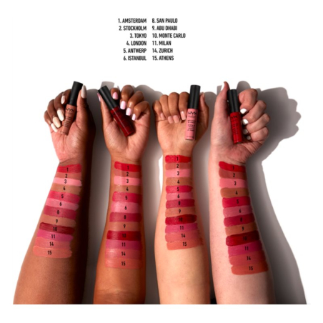 NYX Professional Makeup Soft Matte Lip Cream, leichter, matter Flüssig-Lippenstift, 8 ml, abu dhabi