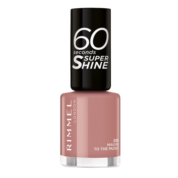 Rimmel 60 Seconds Super Shine, Nagellack, 8 ml, 230-mauve to the music