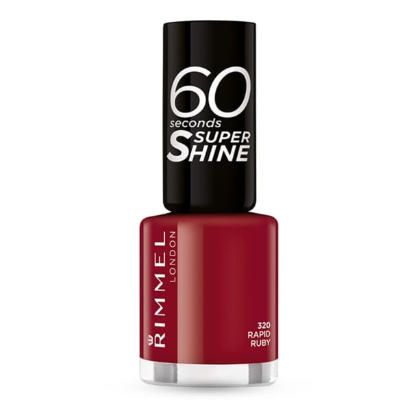 Rimmel 60 Seconds Super Shine, Nagellack, 8 ml, 320-rapid ruby