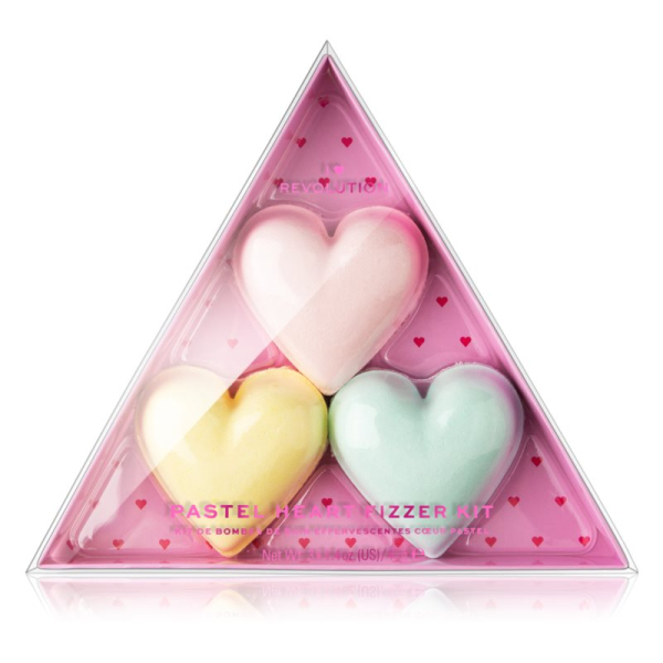 I Heart Revolution Fizzer Kit Pastel Heart, Set (für das Bad) für Damen, 120 g