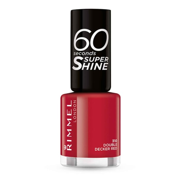 Rimmel 60 Seconds Super Shine, Nagellack, 8 ml, 310 Double Decker Red