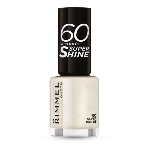 Rimmel 60 Seconds Super Shine, Nagellack, 8 ml, 730 Silver Bullet
