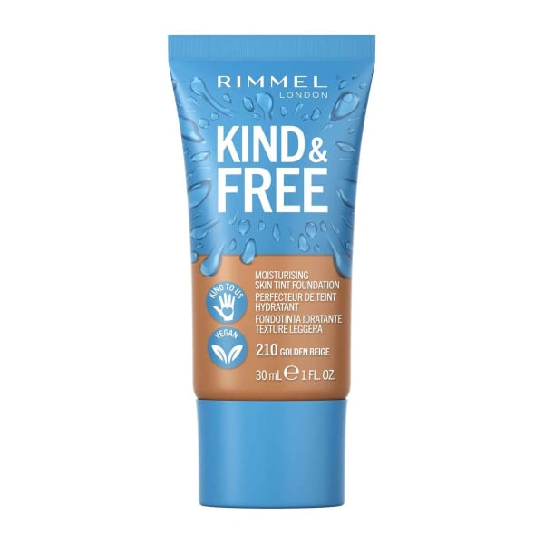 Rimmel Kind & Free, leichtes feuchtigkeitsspendendes Make up, 30 ml, 210 Golden Beige