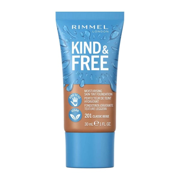 Rimmel Kind & Free, leichtes feuchtigkeitsspendendes Make up, 30 ml, 201 Classic Beige