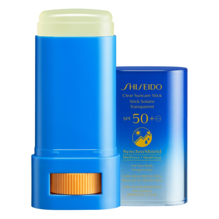 Shiseido Sun Care Clear Stick UV Protector WetForce, Lokalpflege gegen Sonnenschein, SPF 50+, 20 g