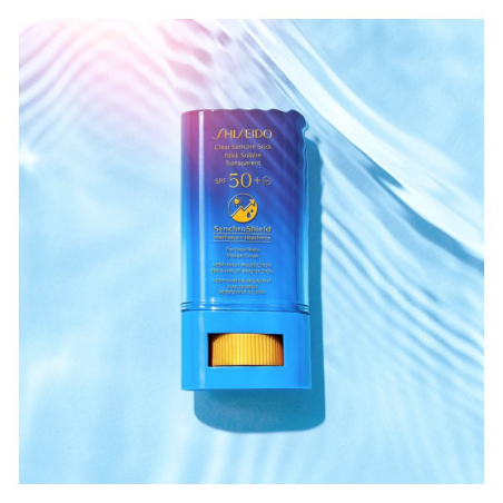 Shiseido Sun Care Clear Stick UV Protector WetForce, Lokalpflege gegen Sonnenschein, SPF 50+, 20 g